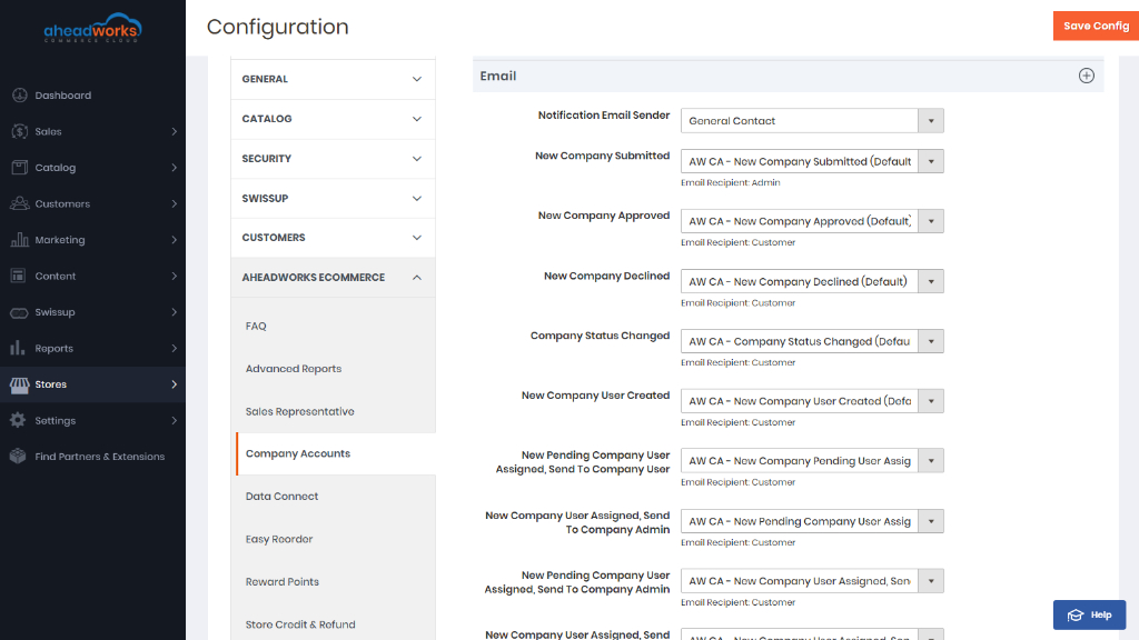 Company Management | Company Account for Aheadworks commerce cloud