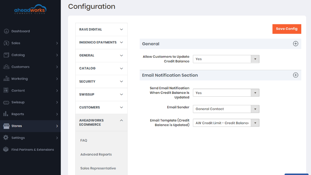 Credit Limit | AW Commerce Cloud