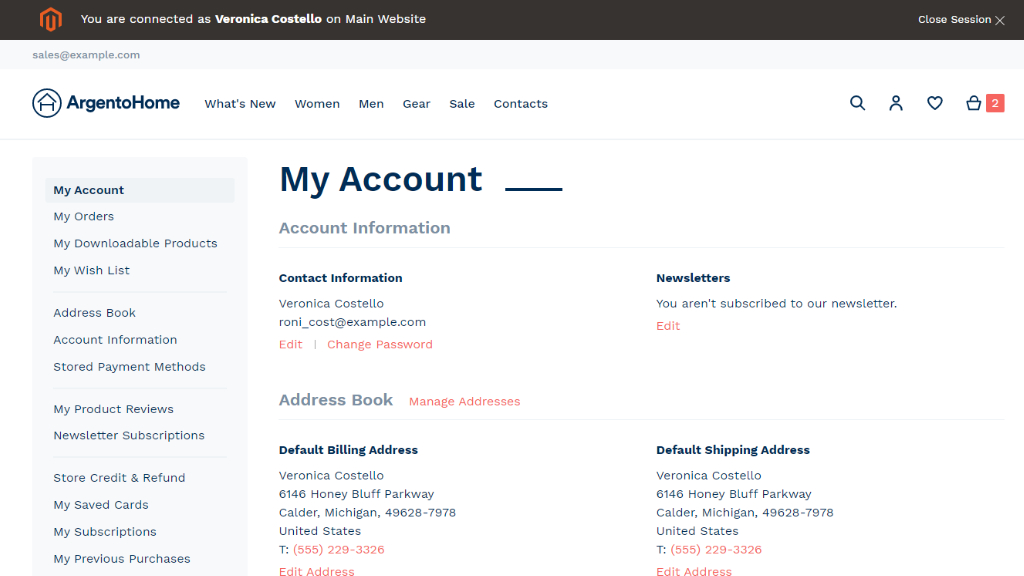 Login as customer log | Aheadworks commerce cloud