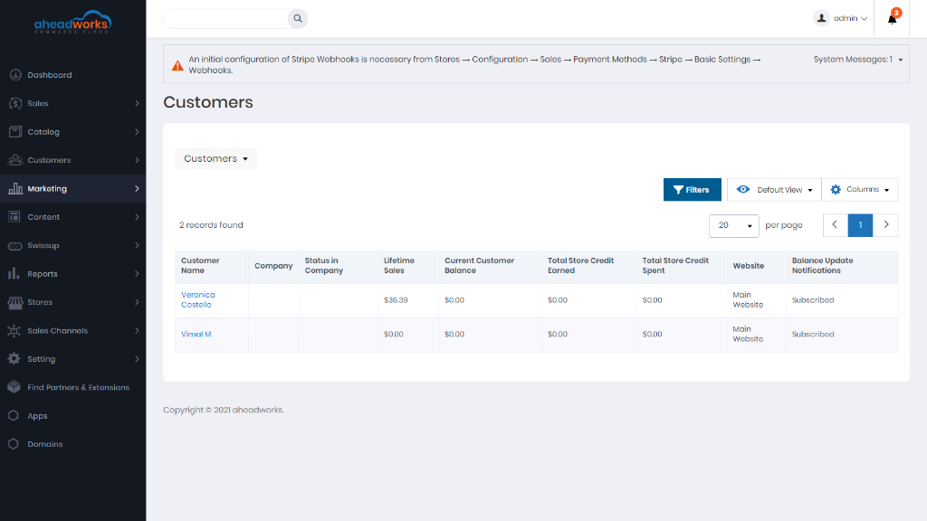 Customers | AW Commerce Cloud