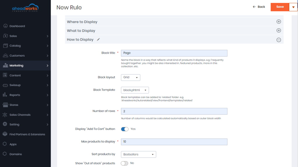 How to display | AW Commerce Cloud