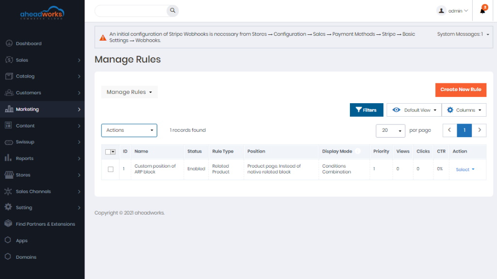 Manage Rules | AW Commerce Cloud