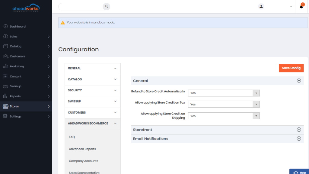 Store Credit and Refund | AW Commerce Cloud