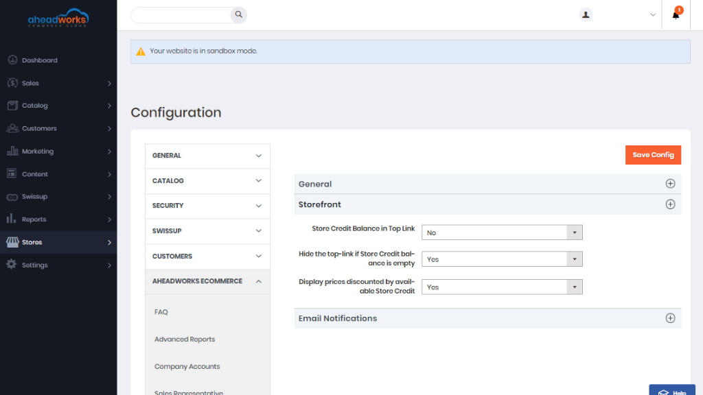 Store Credit and Refund | AW Commerce Cloud