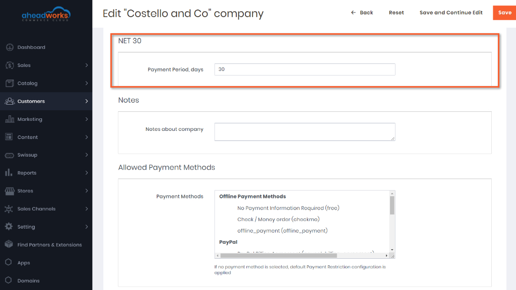 NET30 | AW Commerce Cloud