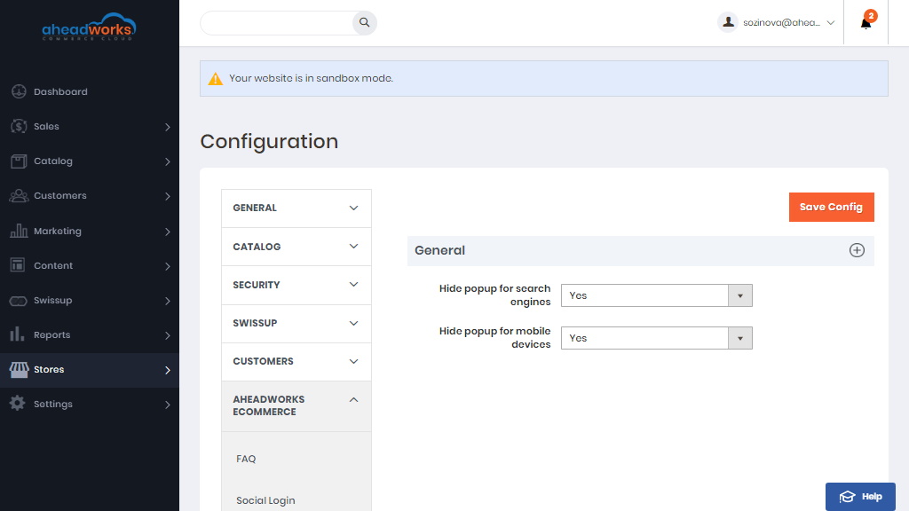 Popup pro configurations | Popup pro by Aheadworks eCommerce Cloud