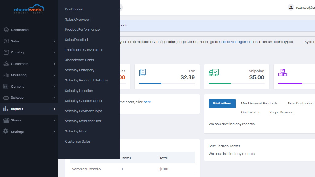 Reporting Management | AW Commerce Cloud