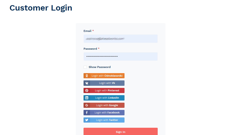 Social Networks on the frontend | Social Login by Aheadworks eCommerce Cloud