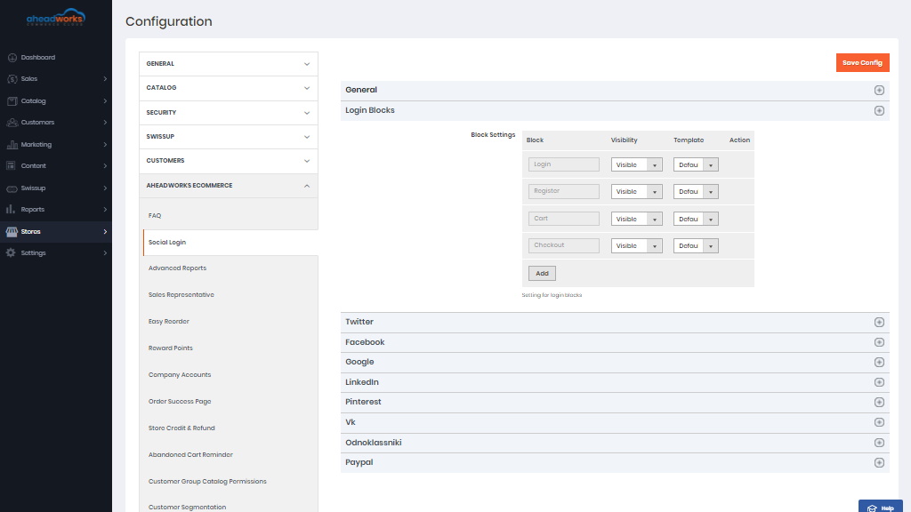Adding widget to website page | Social Login by Aheadworks eCommerce Cloud