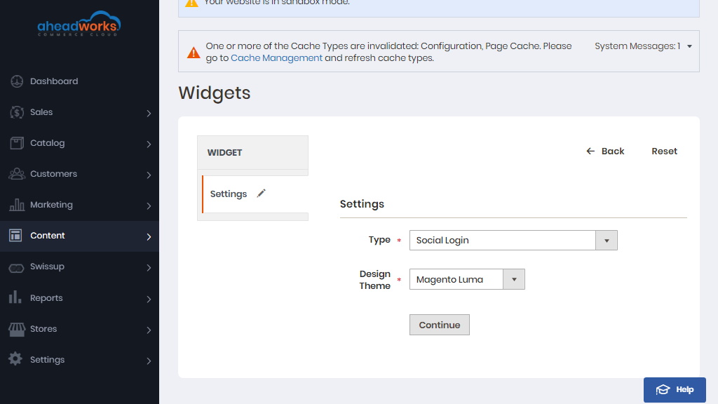 Widget Layout Update | Social Login by Aheadworks eCommerce Cloud