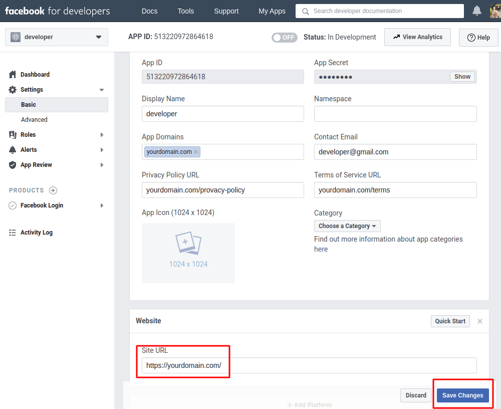 Website URL adress | Social Login by Aheadworks eCommerce Cloud