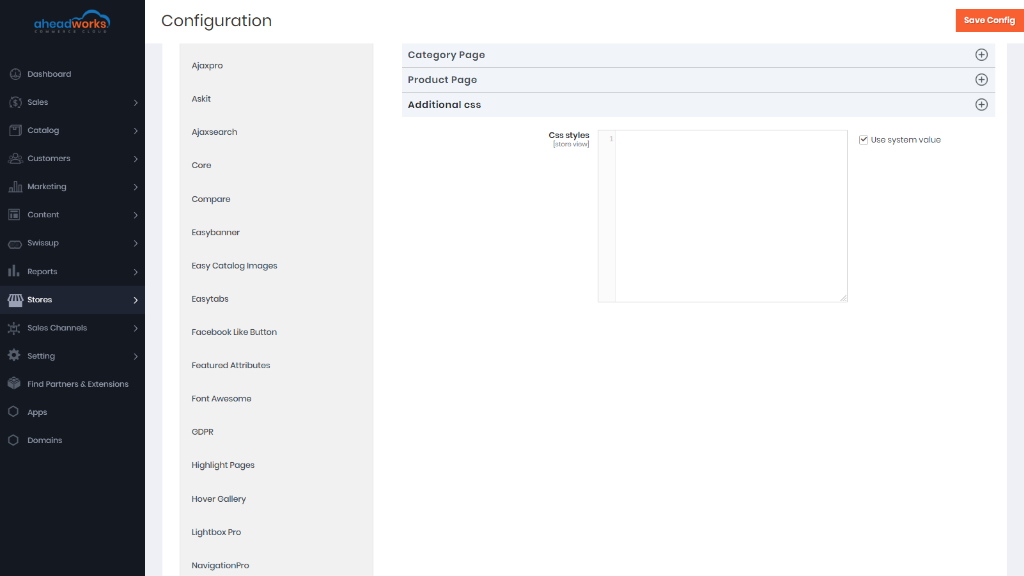 CSS styles | AW Commerce Cloud